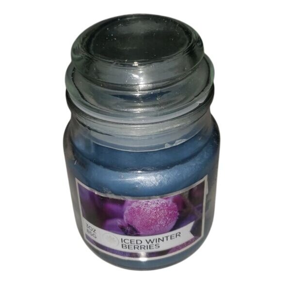 Iced Winter Berries 3oz Jar Candles with Lid * Set of 5 - Picture 2 of 6